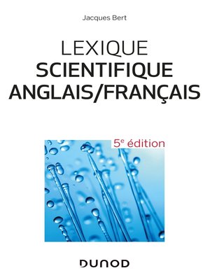cover image of Lexique scientifique anglais/français--5e éd.